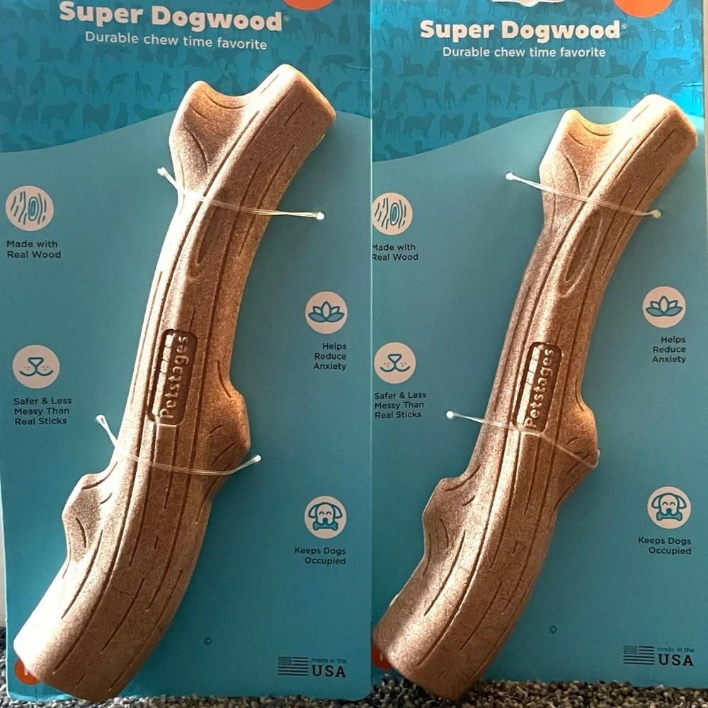Super Dogwood Dog Chew Toy Sticks 2 Pieces Size Medium